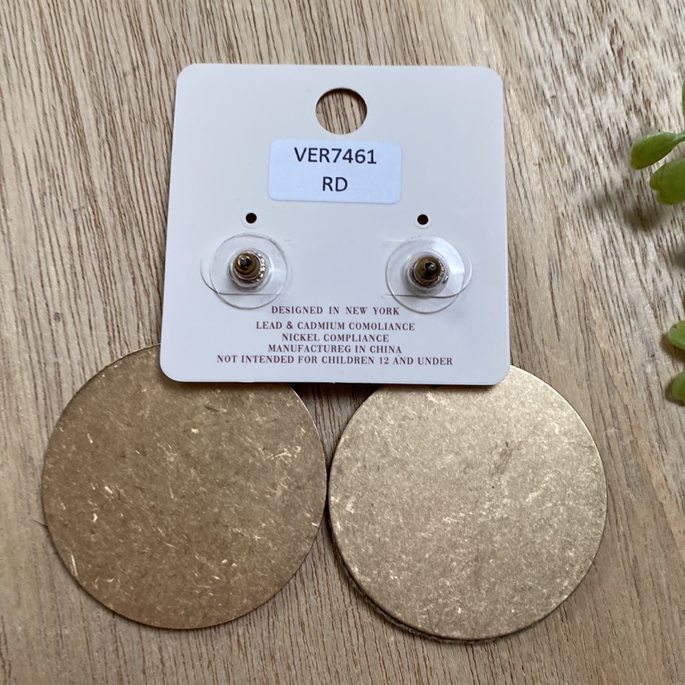 🎉HP🎉 V Foxy Collection Leopard Print Earrings 💗 Gold Brown & Black - Picture 9 of 9